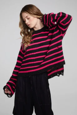 Women Chaser Brand Jax Melrose Stripe Pullover