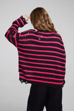 Women Chaser Brand Jax Melrose Stripe Pullover
