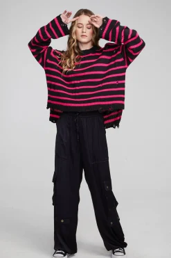 Women Chaser Brand Jax Melrose Stripe Pullover