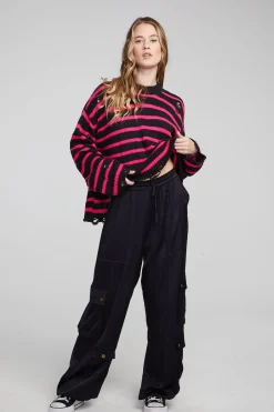 Women Chaser Brand Jax Melrose Stripe Pullover
