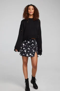 Women Chaser Brand Jax Shadow Black Pullover