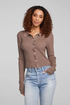 Women Chaser Brand Jayla Deep Taupe Cardigan