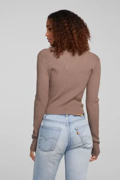Women Chaser Brand Jayla Deep Taupe Cardigan