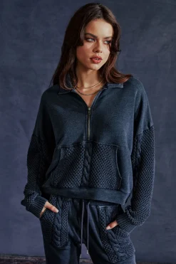 Women Chaser Brand Joe Licorice Half Zip
