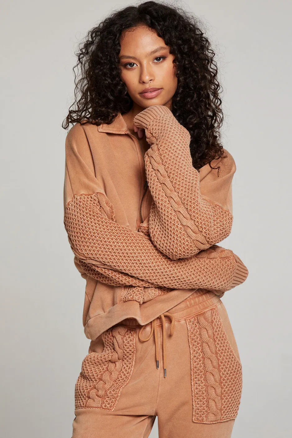 Women Chaser Brand Joe Toffee Half Zip