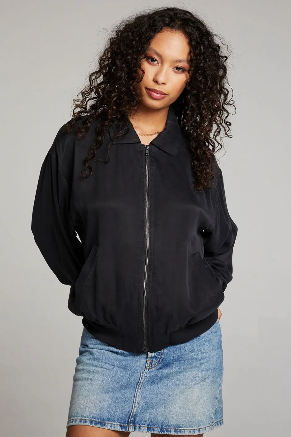 Women Chaser Brand Johnny Licorice Zip Up Jacket