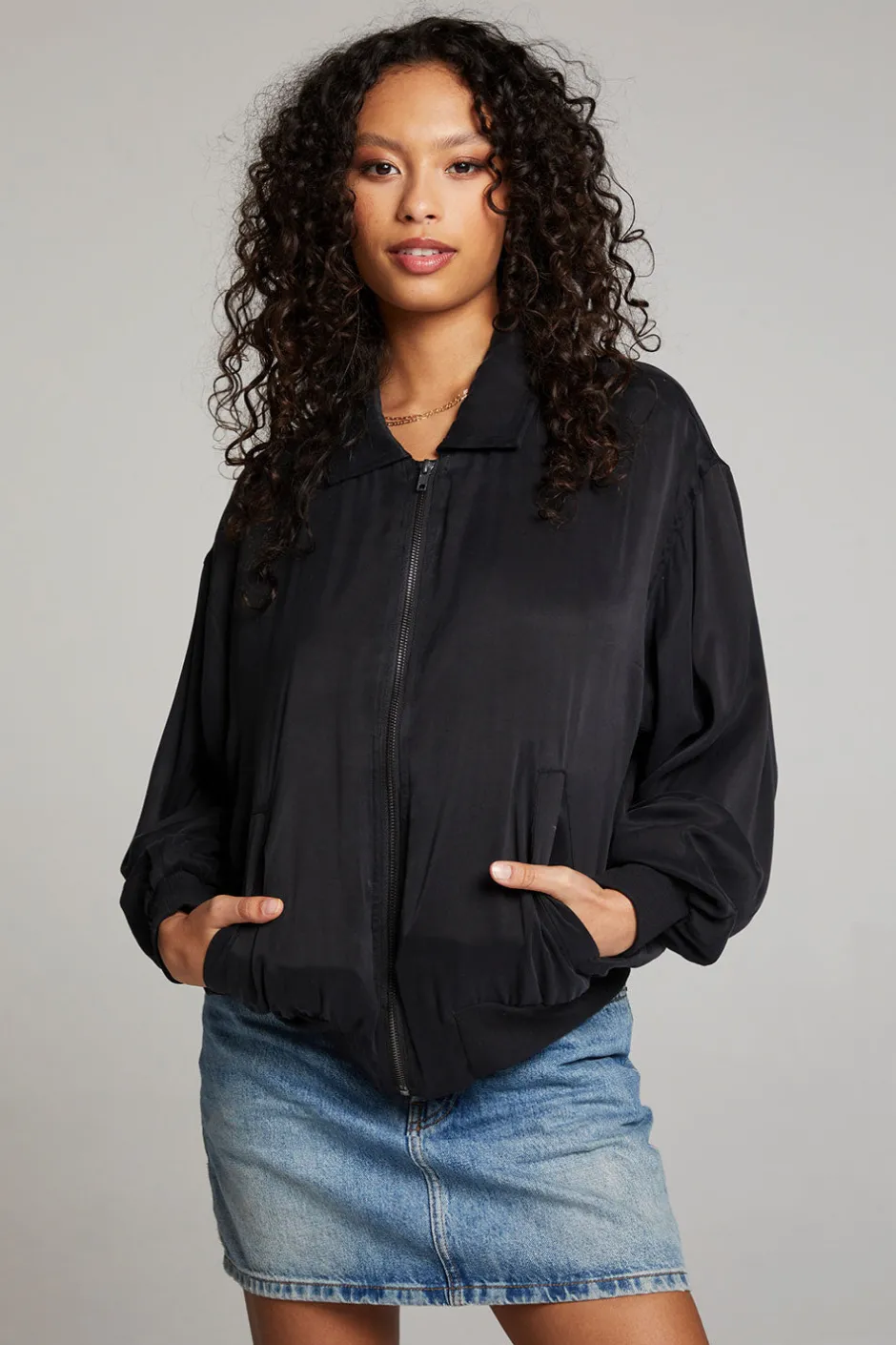 Women Chaser Brand Johnny Licorice Zip Up Jacket