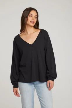 Women Chaser Brand Kara Black Long Sleeve