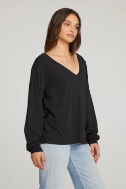 Women Chaser Brand Kara Black Long Sleeve