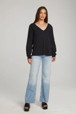 Women Chaser Brand Kara Black Long Sleeve