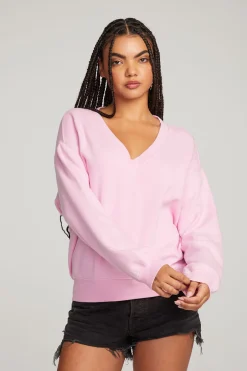 Women Chaser Brand Kara Pastel Lavender Long Sleeve