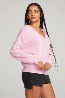 Women Chaser Brand Kara Pastel Lavender Long Sleeve