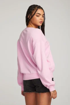 Women Chaser Brand Kara Pastel Lavender Long Sleeve
