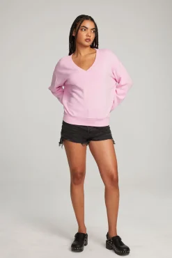 Women Chaser Brand Kara Pastel Lavender Long Sleeve