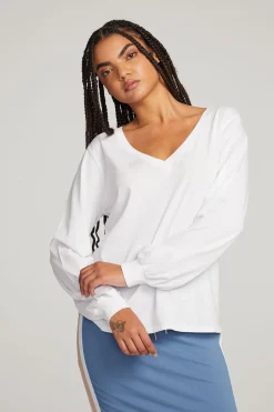 Women Chaser Brand Kara White Long Sleeve