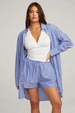 Women Chaser Brand Kerstin Marmont Stripe Button Down