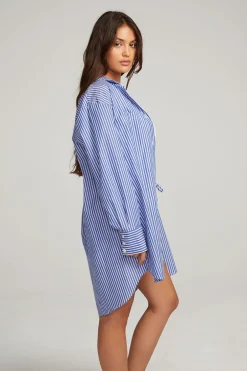 Women Chaser Brand Kerstin Marmont Stripe Button Down
