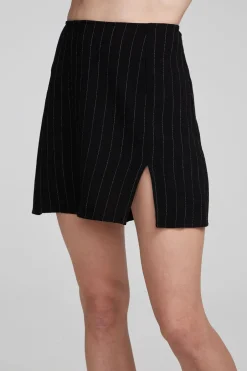 Women Chaser Brand Kiss Beverly Pinstripe Mini Skirt