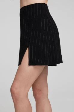 Women Chaser Brand Kiss Beverly Pinstripe Mini Skirt