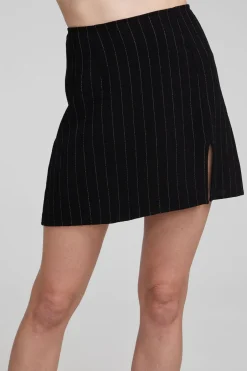 Women Chaser Brand Kiss Beverly Pinstripe Mini Skirt