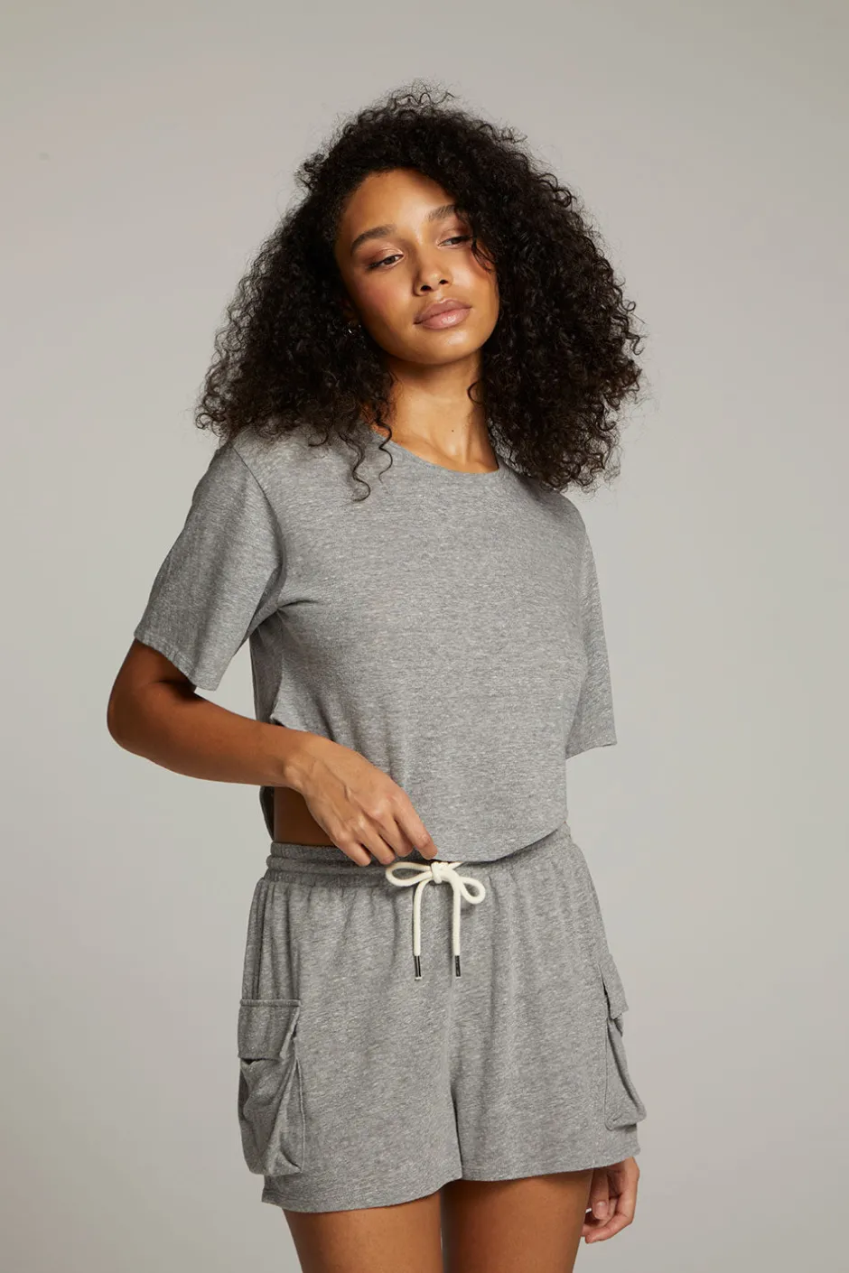 Women Chaser Brand Kylie Streaky Grey Tee