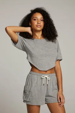 Women Chaser Brand Kylie Streaky Grey Tee