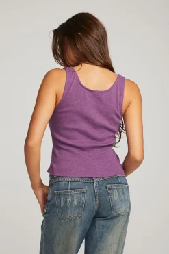 Women Chaser Brand Lander Eggplant Tank