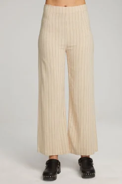 Women Chaser Brand Laurel White Pinstripe Trouser