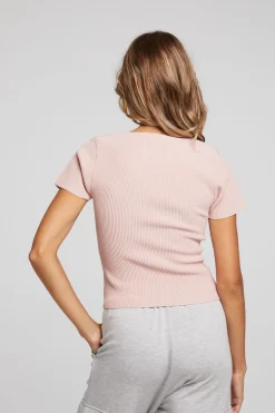 Women Chaser Brand Leah Peach Whip Tee
