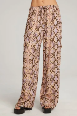 Women Chaser Brand Lee Python Print Trousers