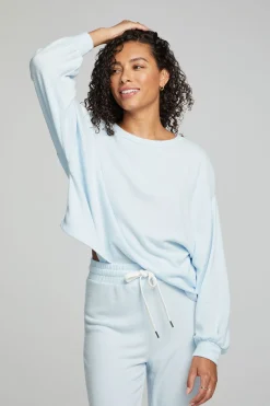 Women Chaser Brand Lesh Long Sleeve Tee - Tide Blue
