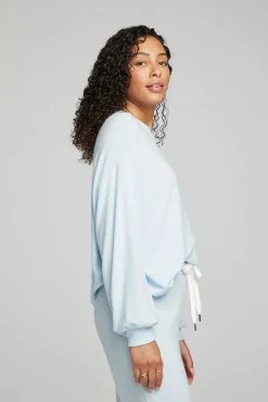 Women Chaser Brand Lesh Long Sleeve Tee - Tide Blue