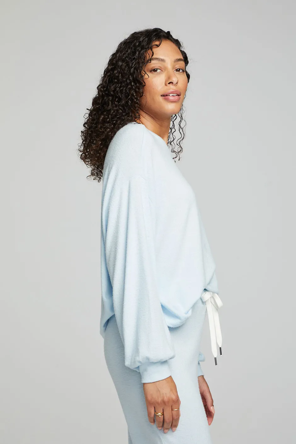 Women Chaser Brand Lesh Long Sleeve Tee - Tide Blue