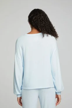 Women Chaser Brand Lesh Long Sleeve Tee - Tide Blue