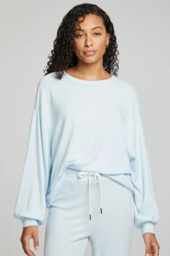Women Chaser Brand Lesh Long Sleeve Tee - Tide Blue