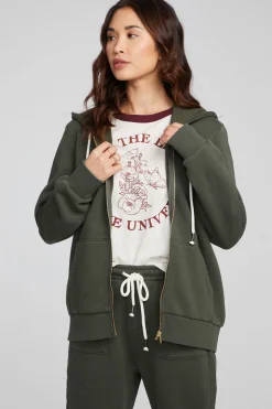 Women Chaser Brand Lex Forest Night Zip Up Hoodie
