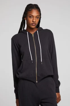 Women Chaser Brand Lex Licorice Zip Up Hoodie