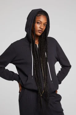 Women Chaser Brand Lex Licorice Zip Up Hoodie