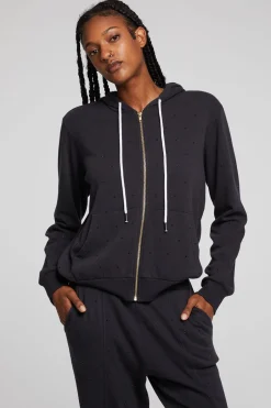 Women Chaser Brand Lex Licorice Zip Up Hoodie