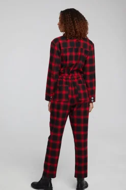 Women Chaser Brand Lexi Sunset Plaid Jumpsuit
