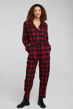 Women Chaser Brand Lexi Sunset Plaid Jumpsuit