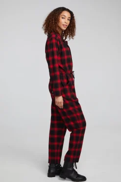 Women Chaser Brand Lexi Sunset Plaid Jumpsuit