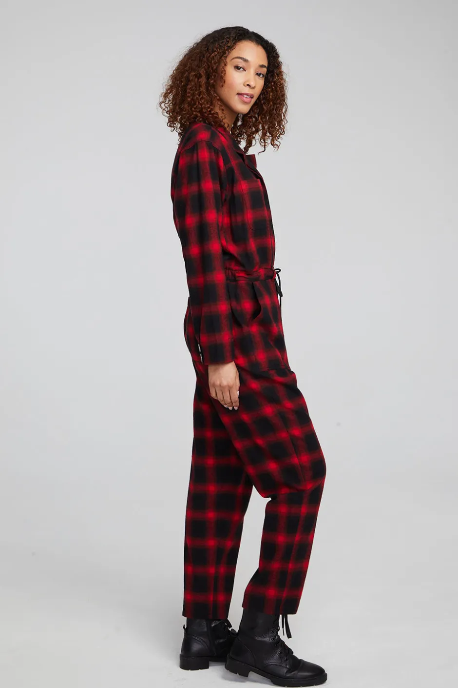 Women Chaser Brand Lexi Sunset Plaid Jumpsuit