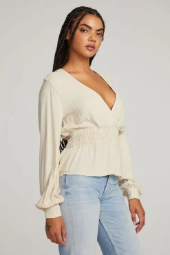 Women Chaser Brand Liberty Bark-White Blouse