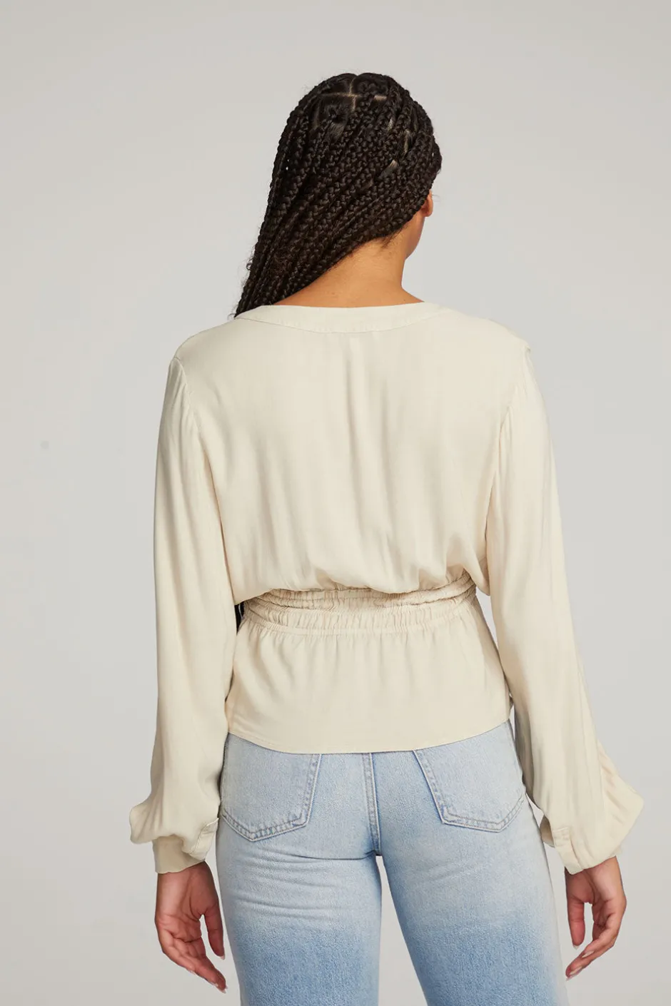 Women Chaser Brand Liberty Bark-White Blouse