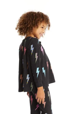 Kids Chaser Brand Lightning Bolts Long Sleeve