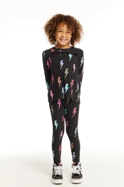 Kids Chaser Brand Lightning Bolts Long Sleeve