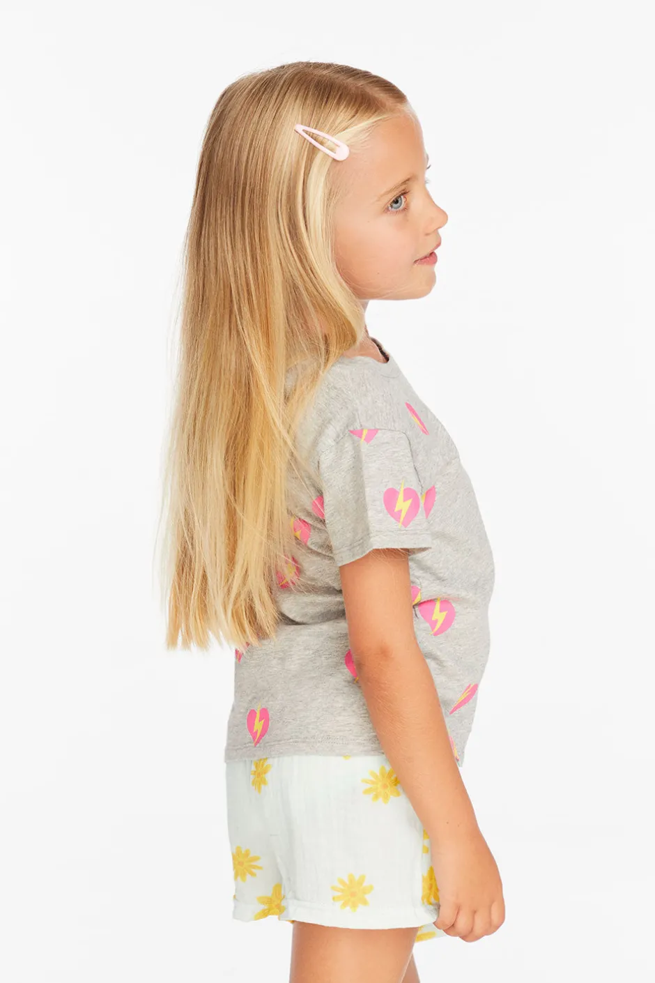 Kids Chaser Brand Lightning Heart Girls Tee