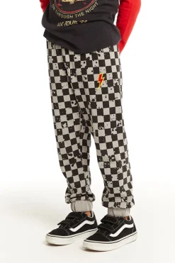 Kids/BOY Chaser Brand Lightning Splatter Checker Joggers