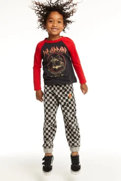 Kids/BOY Chaser Brand Lightning Splatter Checker Joggers